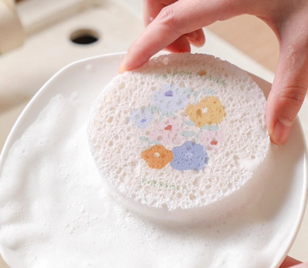 Natural Wood Pulp Dishwashing Sponge