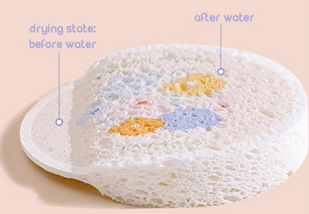 Natural Wood Pulp Dishwashing Sponge